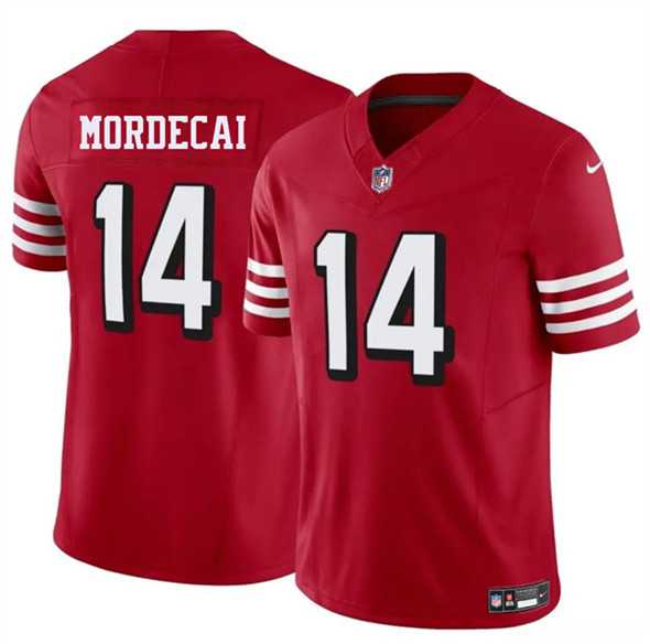 Men & Women & Youth San Francisco 49ers #14 Tanner Mordecai New Red 2025 F.U.S.E. Vapor Untouchable Limited Stitched Jersey